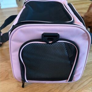 Pet Carrier Bag - Pink and Black